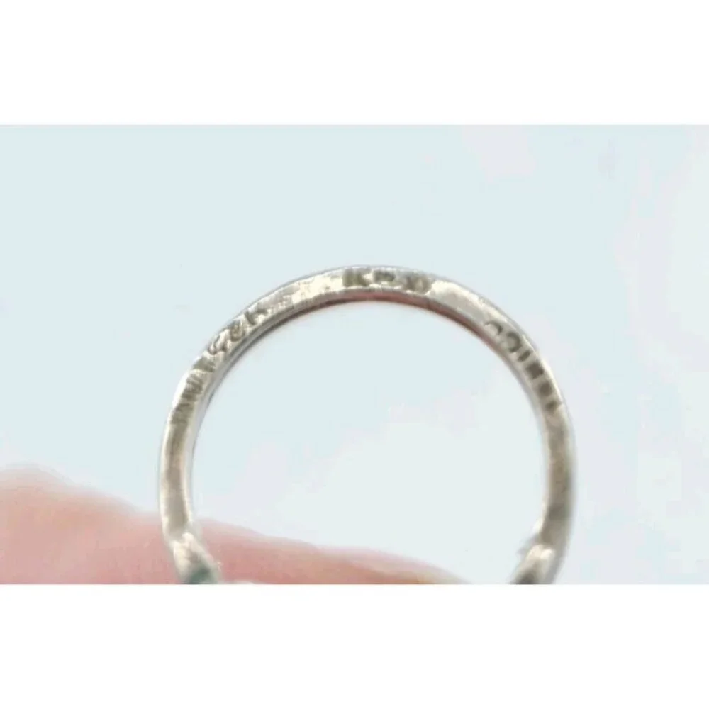 Vintage Mexico LMV 925 Sterling Silver Modernist Statement Ring Size 5.75 - Picture 5 of 8